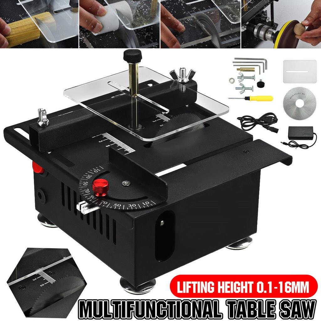 Multifunctional Woodworking Electric Bench Saw Table Saw Mini Handmade Desktop Saws Adjustable High DIY Hobby Acrylic Block DC24V