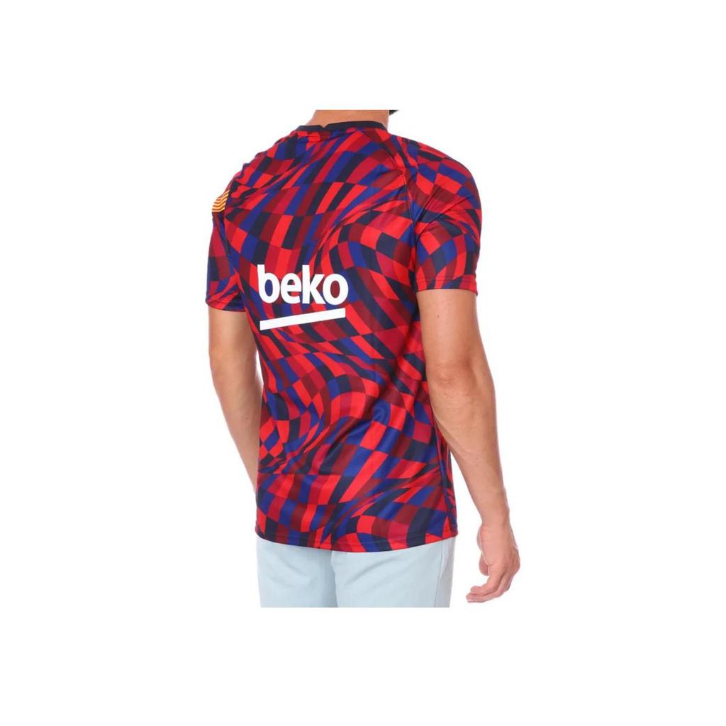 Nike FC Barcelona 2020/21 Red Blue Pre-Match Soccer Jersey CD5812-658