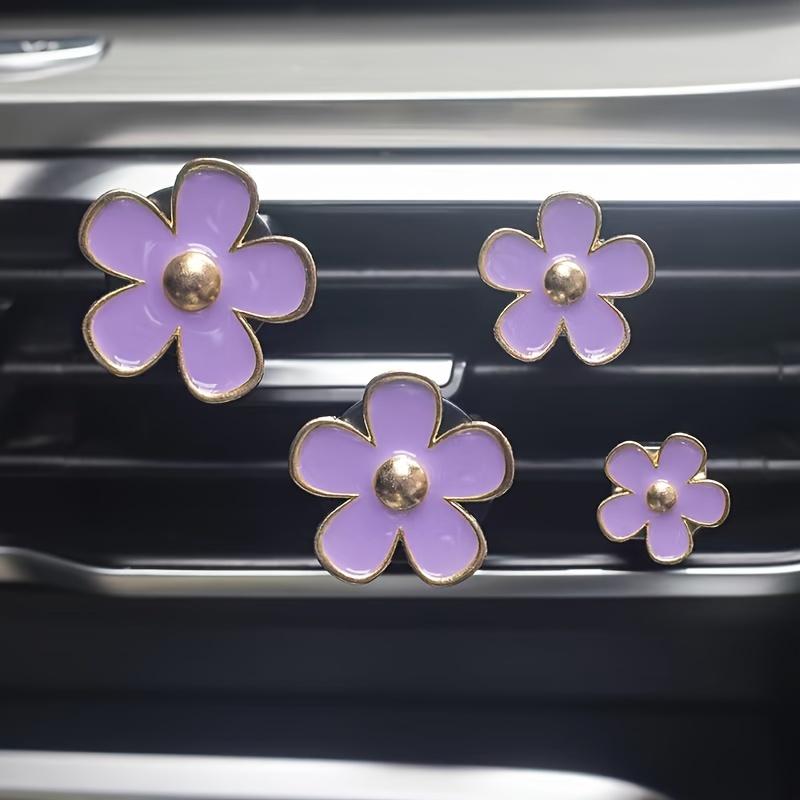 4PCS Five Petal Flower Car Air Outlet Perfume Decorative Clip