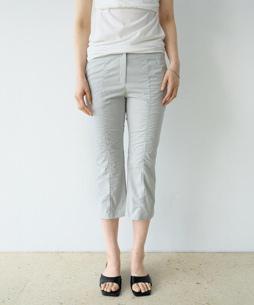 Loutaideu Cotton Capri Pants [Light Gray]