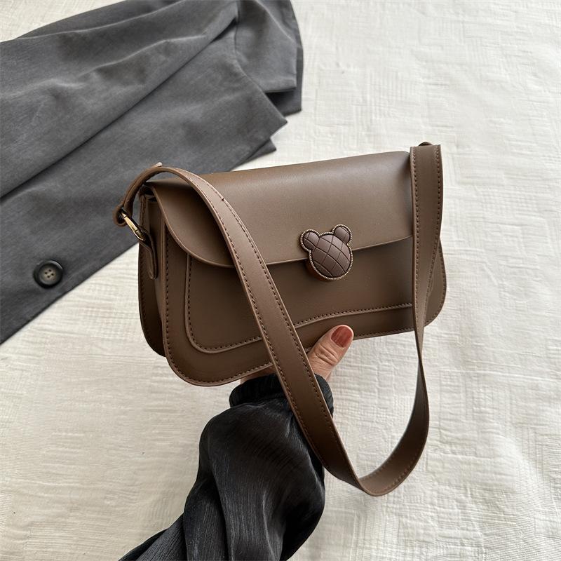 Niche Personalized Casual Bag for Women New Solid Color Retro Square Bag Fashionable Fashionable One-shoulder Crossbody Bag