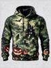 Unisex 3D Print Halloween Hoodie Haunted House Ghost Pumpkin Bat Lightning Full Print Pullover Long Sleeve Sweatshirt