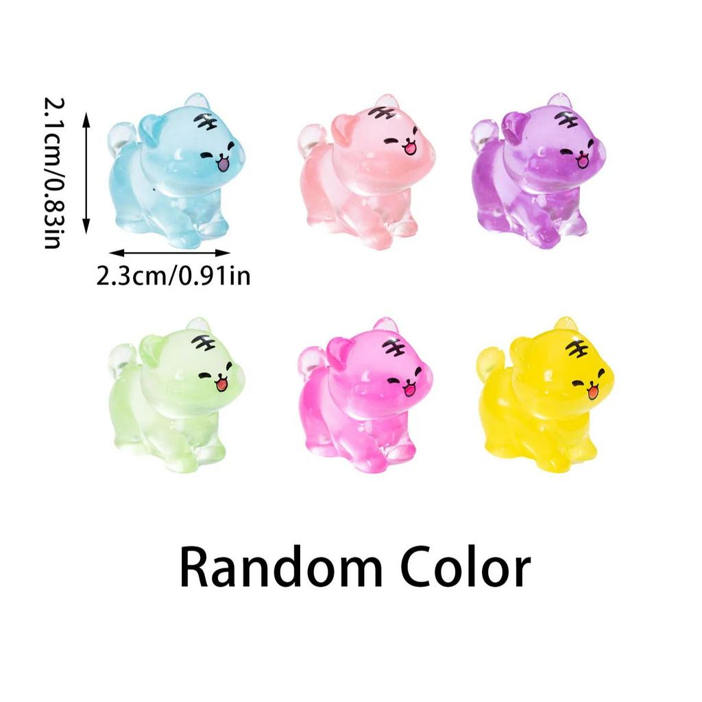 10-30 Stück Leuchtende Tigerfiguren Leuchten im Dunkeln Mini Harztier-Ornamente Zubehör für DIY Feengarten Partygeschenke Geschenk