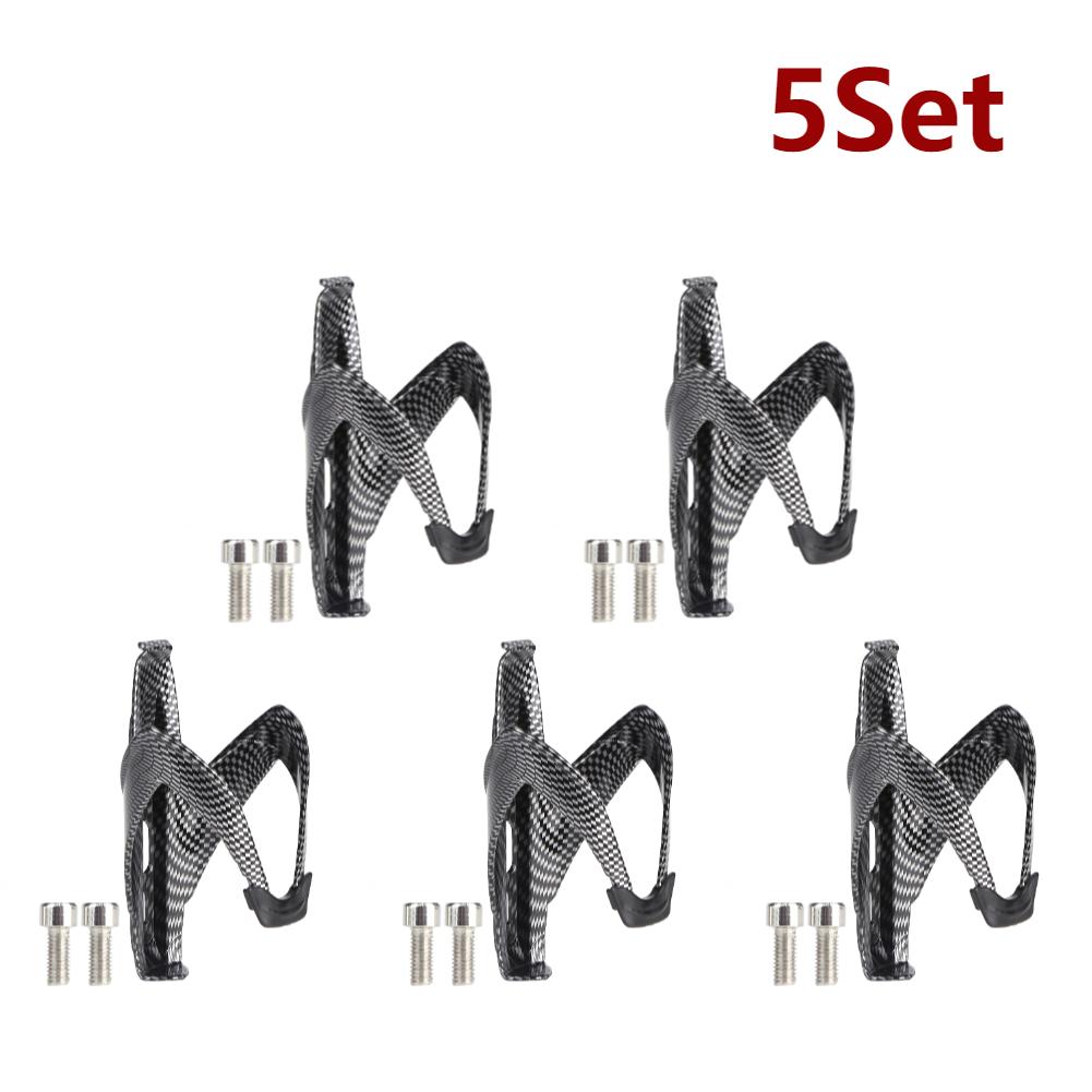 1-5Set Full Carbon Fiber Bicycle Ultralig Water Bottle Cage MTB Road Bike Bottle Holder for Portable Outdoor Cycling Equipment