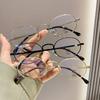 Blue Light Blocking Eyewear Small-Frame Vintage Eyeglasses Uv400 Eyeglasses Uv400 Oval Metal Frame Glasses For Fashion Styling