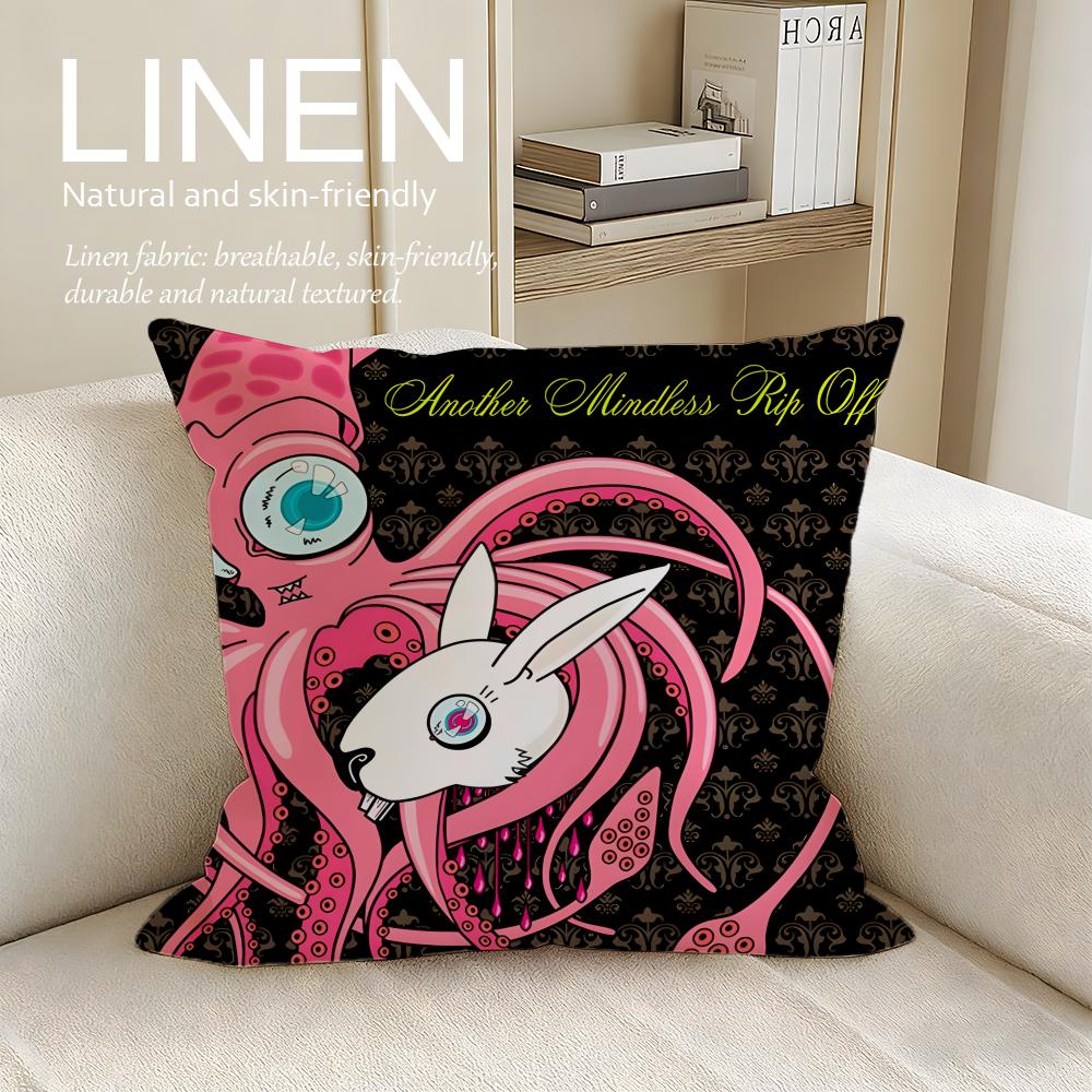 

Music Mindless Self Indulgence Cushion Cover Pillowcase Set Pcs x x Breathable Washable Sofa Cushion Cover 30X30cm