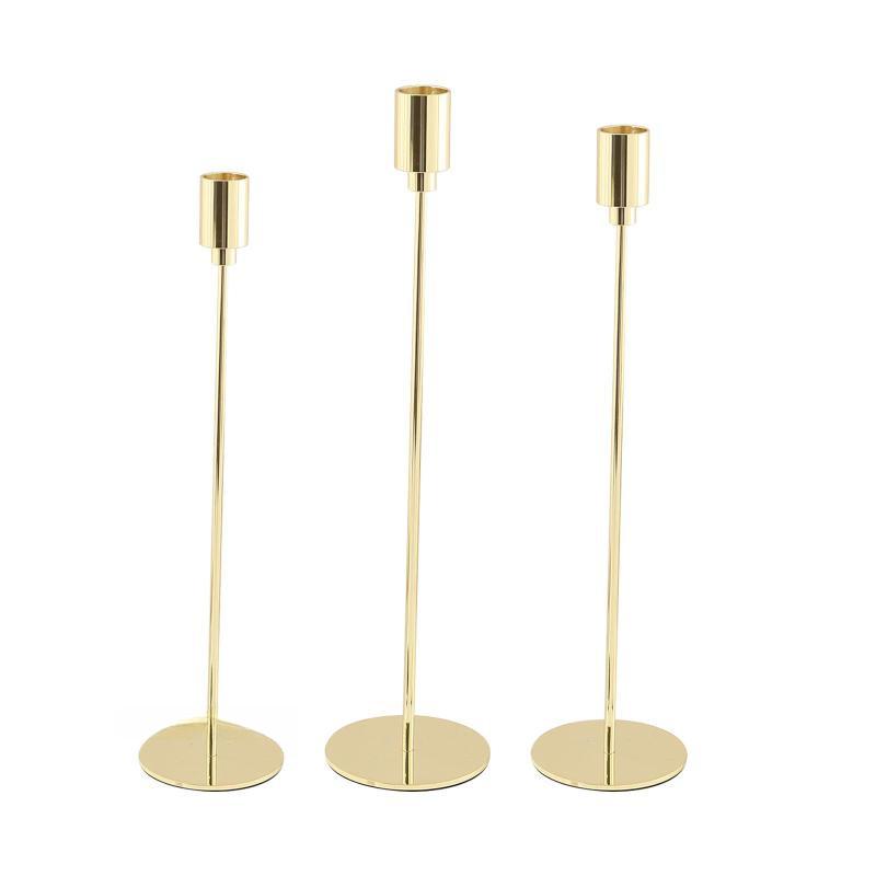 Party Home Decoration Gold Candles Stick Wedding Table Centerpieces Dinner Candelabrum Holiday Tabletop Elegant Candle Holder