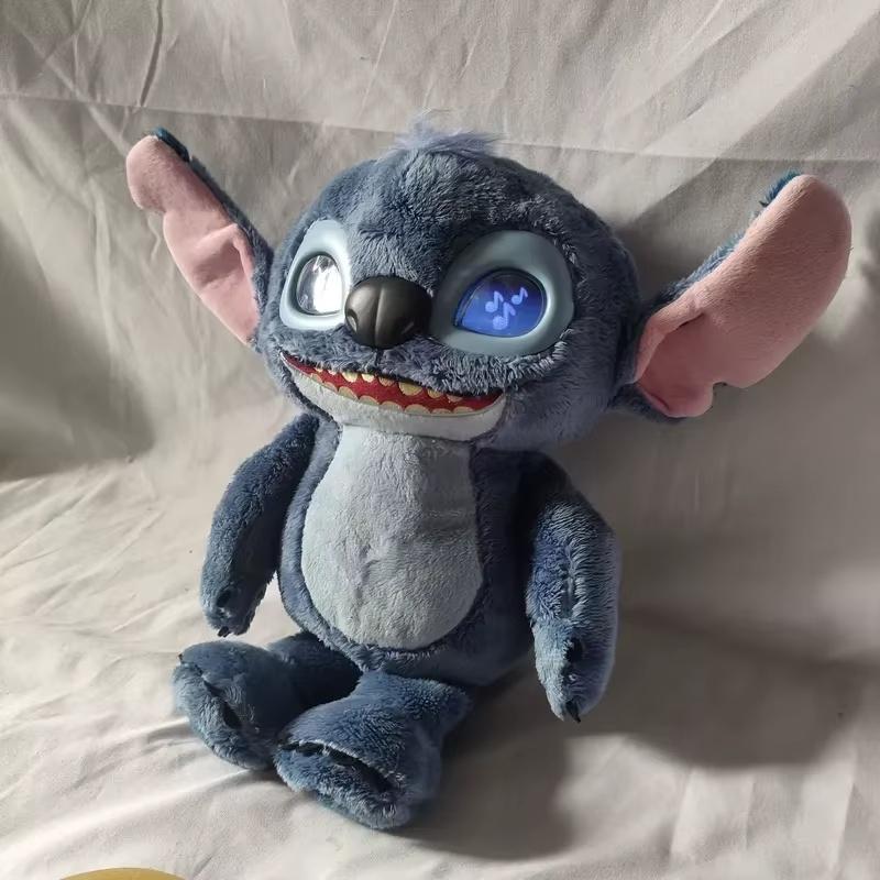 

Star Cute Baby Blue Stitch 3D Luminous Voice Handheld Doll Plush Doll Interactive Toys For Children Christmas Gift