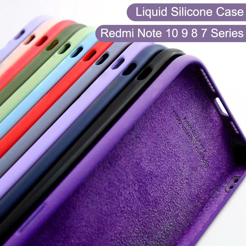 Liquid Silicone Case For Xiaomi Redmi Note 10 10S 9S 7 8 9 Pro Max K70 K70E K60 K60E K30 K40 K50 Ultra Soft Shockproof Cover