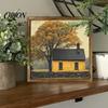 Rustic Solid Wood Picture Frames Wooden Wall Art Frame, Autumn Harvest Pumpkin Wheat Fall Decor, Memory Holder for Photos Farmhouse 2D Flat