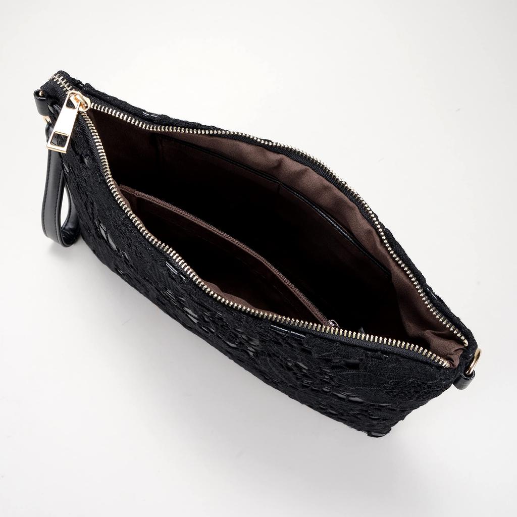 [BLACK JACKALL CROWN] Clutch Bag/shoulder Bag, 2-way Design, TH0213