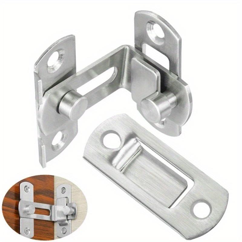 2Pcs Door Lock Guard Latch Bolt 90 Degree 304 Stainless Steel Toggle Latch Sliding Barn Door Lock Wine Cabinet Closet Right Angle Lock