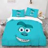 Sada povlečení Monstra s.r.o. Mike Wazowski Sulley Povlak na peřinu s povlaky na polštáře Roztomilý kreslený povlak na přikrývku pro dekoraci ložnice