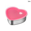 1pc Love-shaped Kitchen Food Organizers With Lids Stainless Steel Storage Box Large Capacity Leakproof Kitchens Accessories