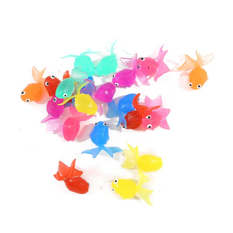 Colorful Simulation Goldfish Model Soft Rubber Gold Fish Small Goldfish Kids Toy Plastic Goldfish Gift Toys For Kids