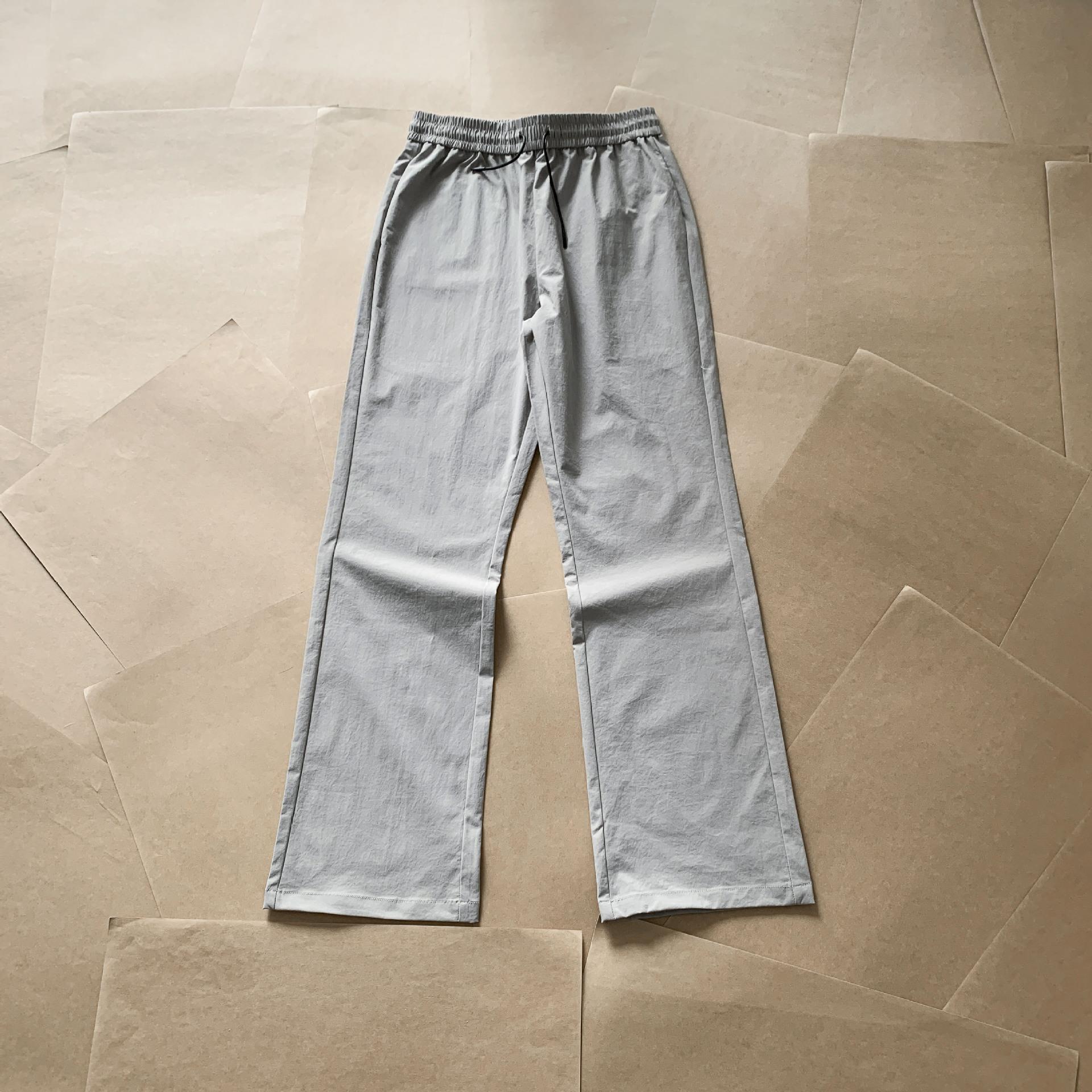 

AUTICUP bootcut summer textured cool loose slightly flared straight-leg slimming and leg-lengthening casual pants XXL світло-сірий колір