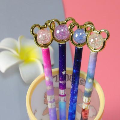 Niedlicher Gelschreiber mit Cartoon-Kristallbär, Kawaii-Schreibwaren, Büro- und Schulbedarf, Geschenke für Kinder, 1 Stück