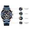 Curren Herrenuhr Blaues Zifferblatt Edelstahlarmband Datum Herren Business Herrenuhren Wasserdicht Luxus Herren Armbanduhren für Herren