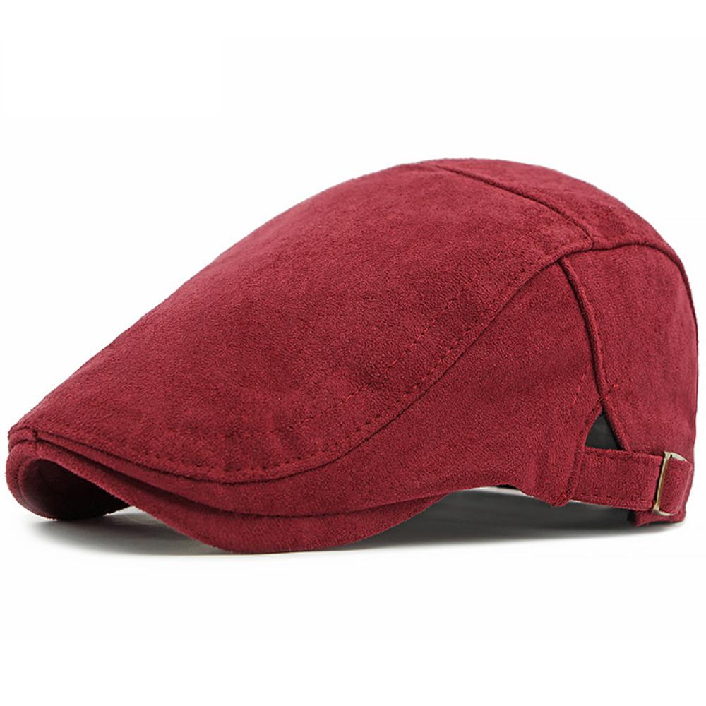 HT4954 Berets Men Women New Autumn Winter Hat Retro Artist Painter Suede Beret Hat Male Female Ivy Flat Cap Adjustable Beret Cap