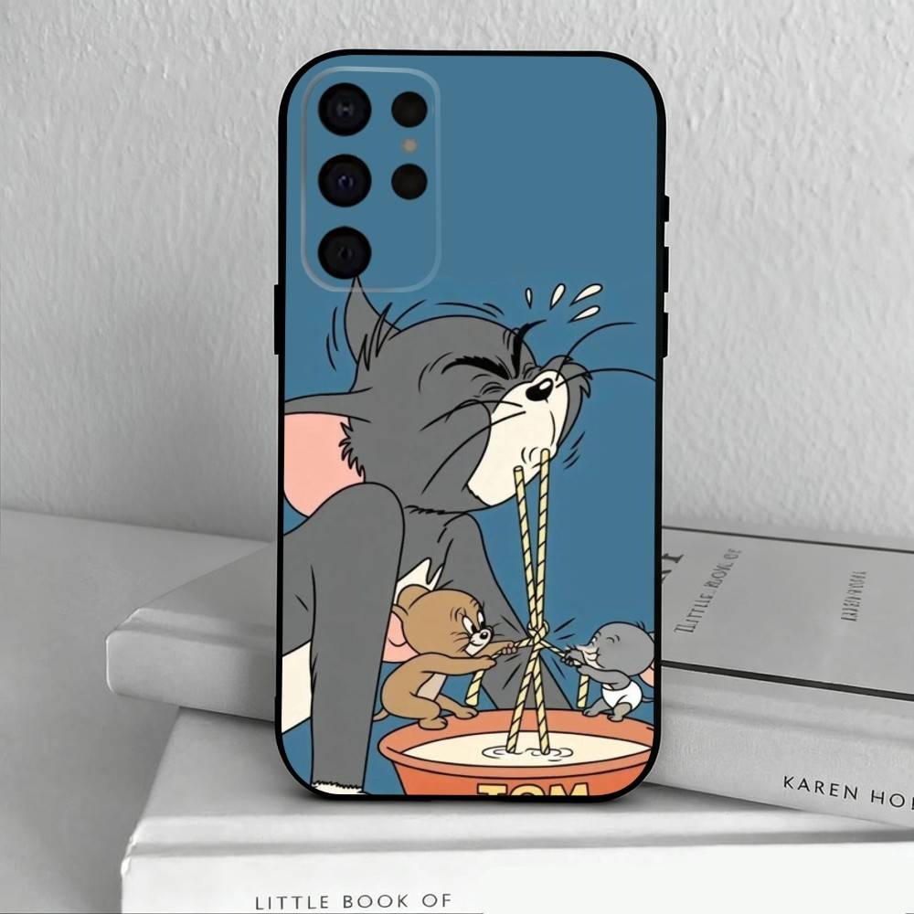 F-Funny TomS Cartoon J-JerryS  Phone Case For Samsung S25,S24,S21,S22,S23,S30,Ultra,S20,Plus,Others Soft Black Cover