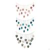 Bohemian Woven Tapestry Macrame Wall Hanging, with Photo Display Clips, Backdrop Art Decor Leaf