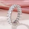 Crystal/Pink CZ Promise Rings Women Simple Stylish Finger-ring Wedding Engagement Bands Fashion Versatile Lady Jewelry