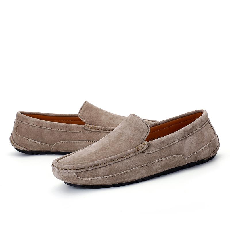 

Мокасины для отдыха Слипоны Туфли для вождения Роскошные мужские лоферы Мужская повседневная обувь Модные мужские лоферы Кожа Замша Мягкая мужская обувь 44 хаки