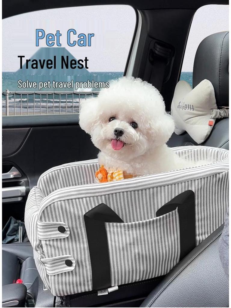 Portable Pet Safety Car Seat & Bed for Dogs and Cats