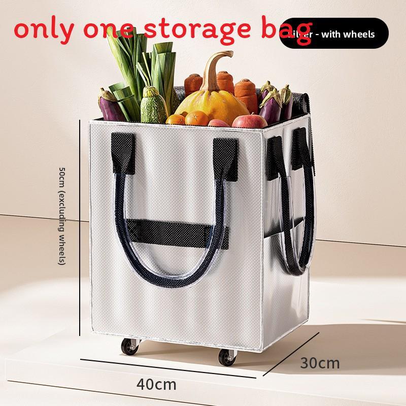 Modern Minimalist Collapsible Shopping Bag With Wheels For Travel And Outdoor Use