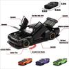 1/32 Scale Dodge Challenger SRT Hellcat Toy Car for Children Super Sport Model Diecast Vehicle Miniature Sound & Light Collection Gift