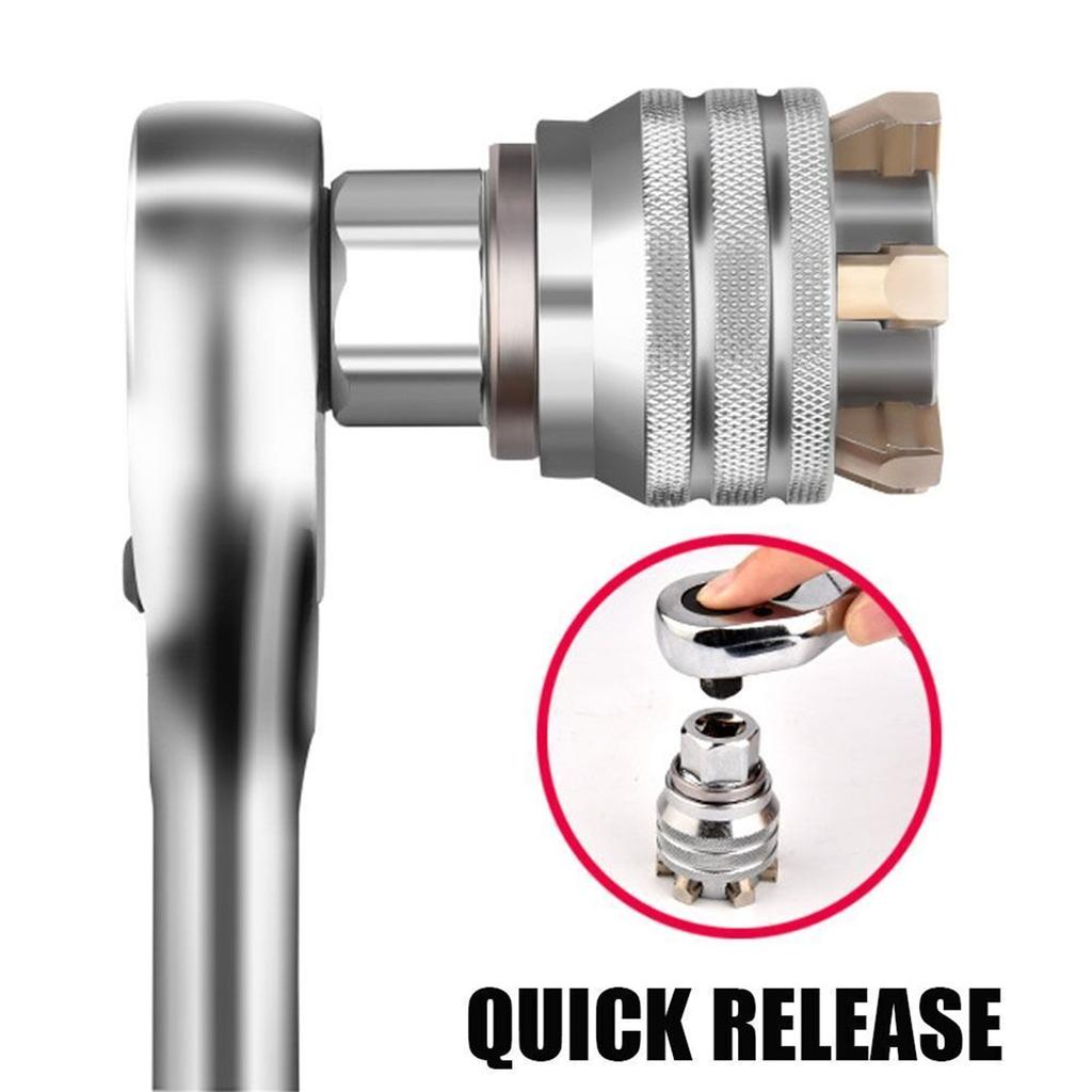Universal Electric Wrench Sleeve Converter Fits Adjustable Inner Hexagonal Easy Installation For Standard 3/8-3/4'' 10 To 19mm