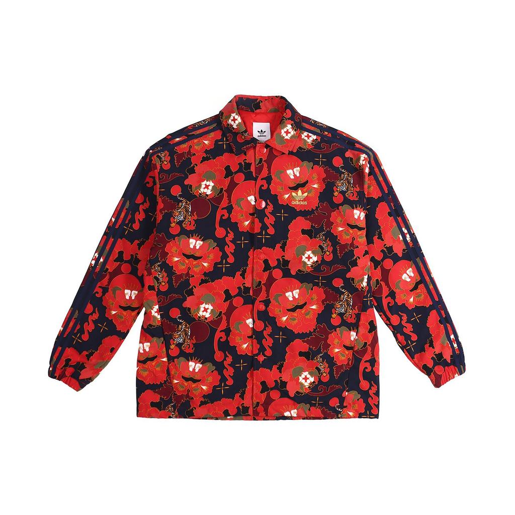 Adidas Originals Trefoil Splendor With Gilded Logo Coach Jacket Men Jacket Red GC8697