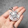 Hell Demon Satan Hollow Men Necklaces Stainless Steel Pendant Sweater Chain Women Punk Jewelry Accessories Halloween Gifts