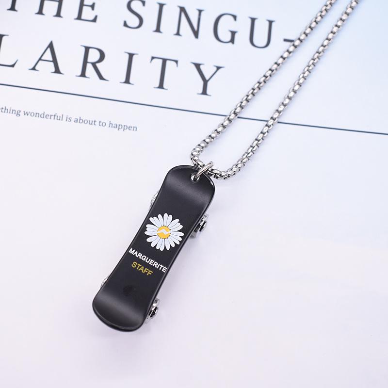 

RUI RUI YU, маленькая маргаритка, свитер из сплава для скейтборда, ожерелье-цепочка PEACEMINUSONE, ожерелье в стиле хип-хоп, коллекция фанатов 1 PCS