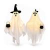Decorative Ghost for Covered Porch Halloween Hanging Light, Couple Lamp with Witch Hats Decor, Figures Patio Reusable Seasonal Props Front Door