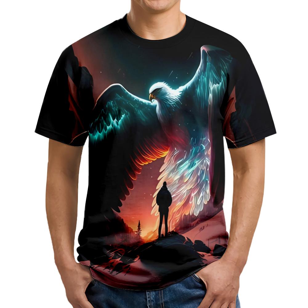 Eagle 3D Printed Shirt Funny Men Dad Clothes
