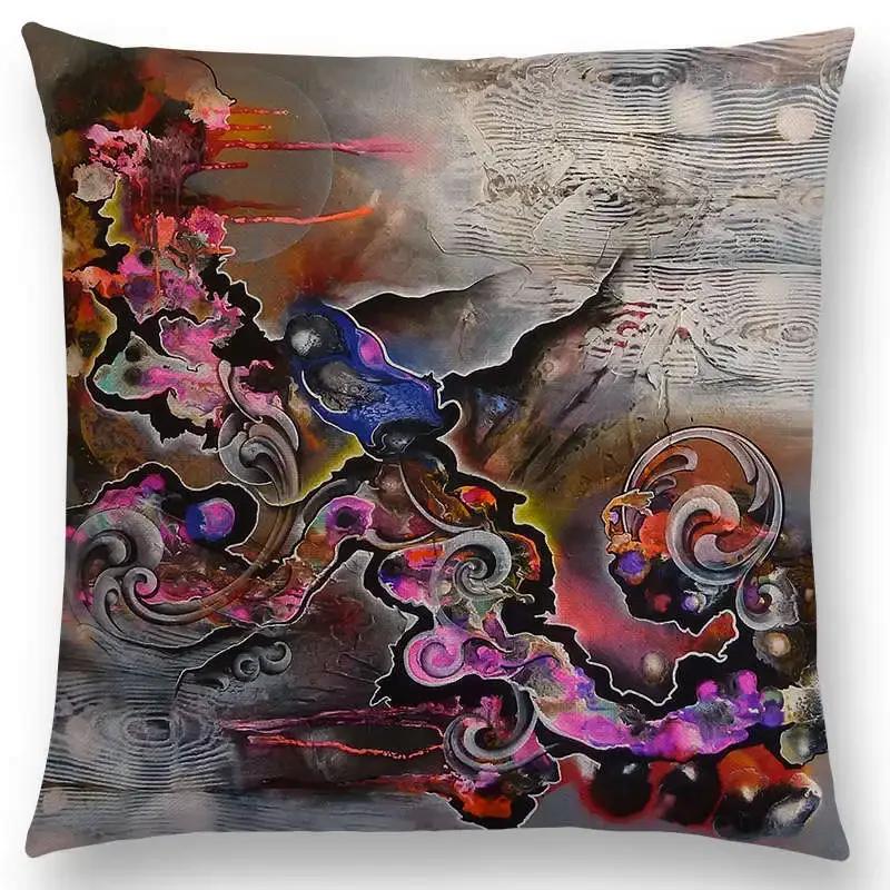 

Новая d напечатанная великолепная абстрактная картина скульптура таинственный узор фантастическая наволочка для дивана наволочка для подушки 66x66cm золотистый