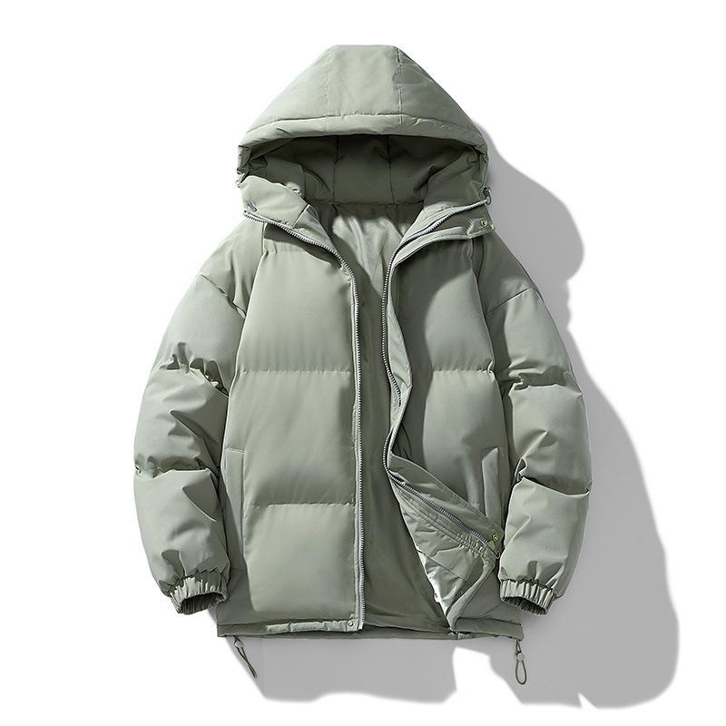 Winter cotton-padded men's hooded bag couple thickened cotton-padded loose casual cotton-padded jacket warm feather jacket men