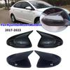For Hyundai Accent Solaris 2017- No Light ABS Car Rearview Side Mirror Cover Wing Cap Exterior Door Trim Adhesive Sticker