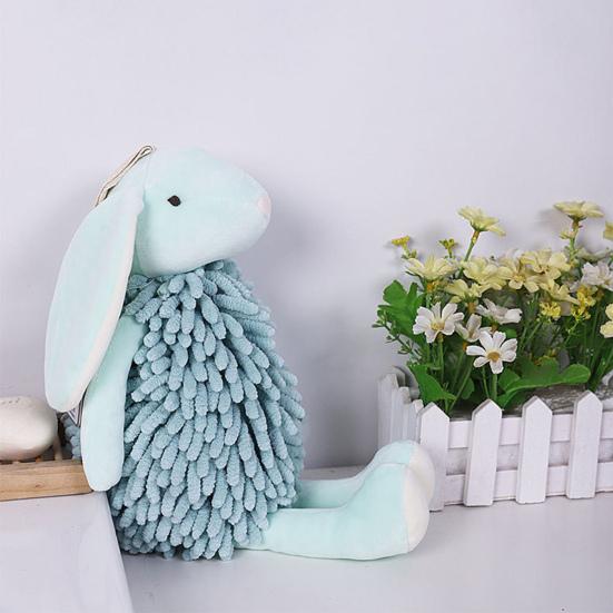 Yousheng Chenille Hand Towel Soft Velvet Absorbent Towel Bathroom Three-dimensional Bunny Shape Quick Drying Hand Towel