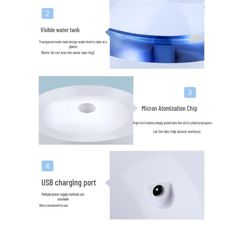 Mini Silent USB Humidifier & Essential Oil Diffuser for Home, Office, Dorm - Compact Air Purifier