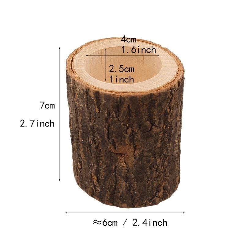 3 Pcs Novelty Wooden Candle Holder Tree Branch Shape Candle Stick Home Decoration
