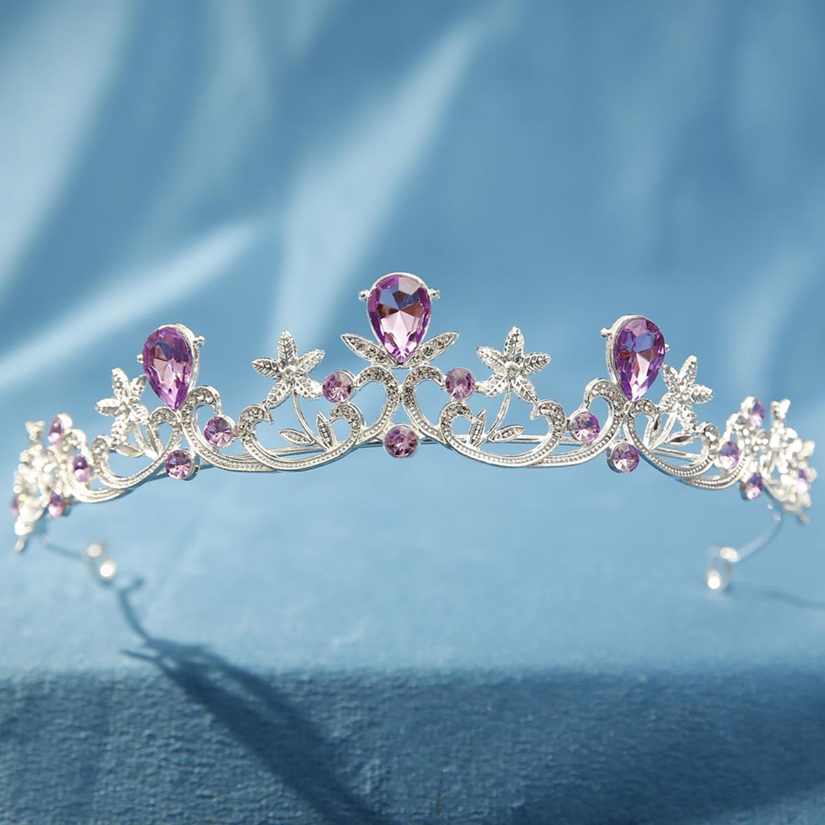 

Bridal Crown Headdress Modern Simple Baroque Crystal Crown Hair Accessories Wedding Dress Accessories