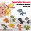 Non-Toxic Jurassic Finger Dinosaur Triceratops Tyrannosaurus Model Toys For Kids Creative Finger Biting Dinosaurs Interactive Toy Children Gift