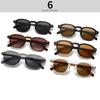  Ins Popular Fashion Square Sunglasses Women Retro Rivets Black Tea Shades UV400 Men Sun Glasses