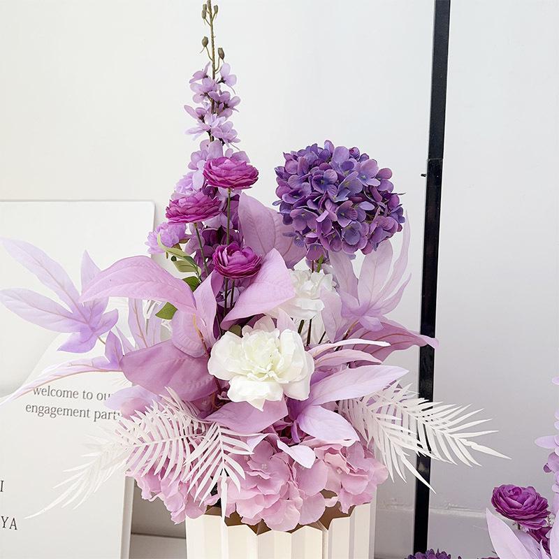 Complete Wedding & Banquet Artificial Flower Set: Ground Rows & Table Decor