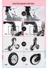 Six-Wheel Folding Stair-Climbing Hand Truck and Portable Cart