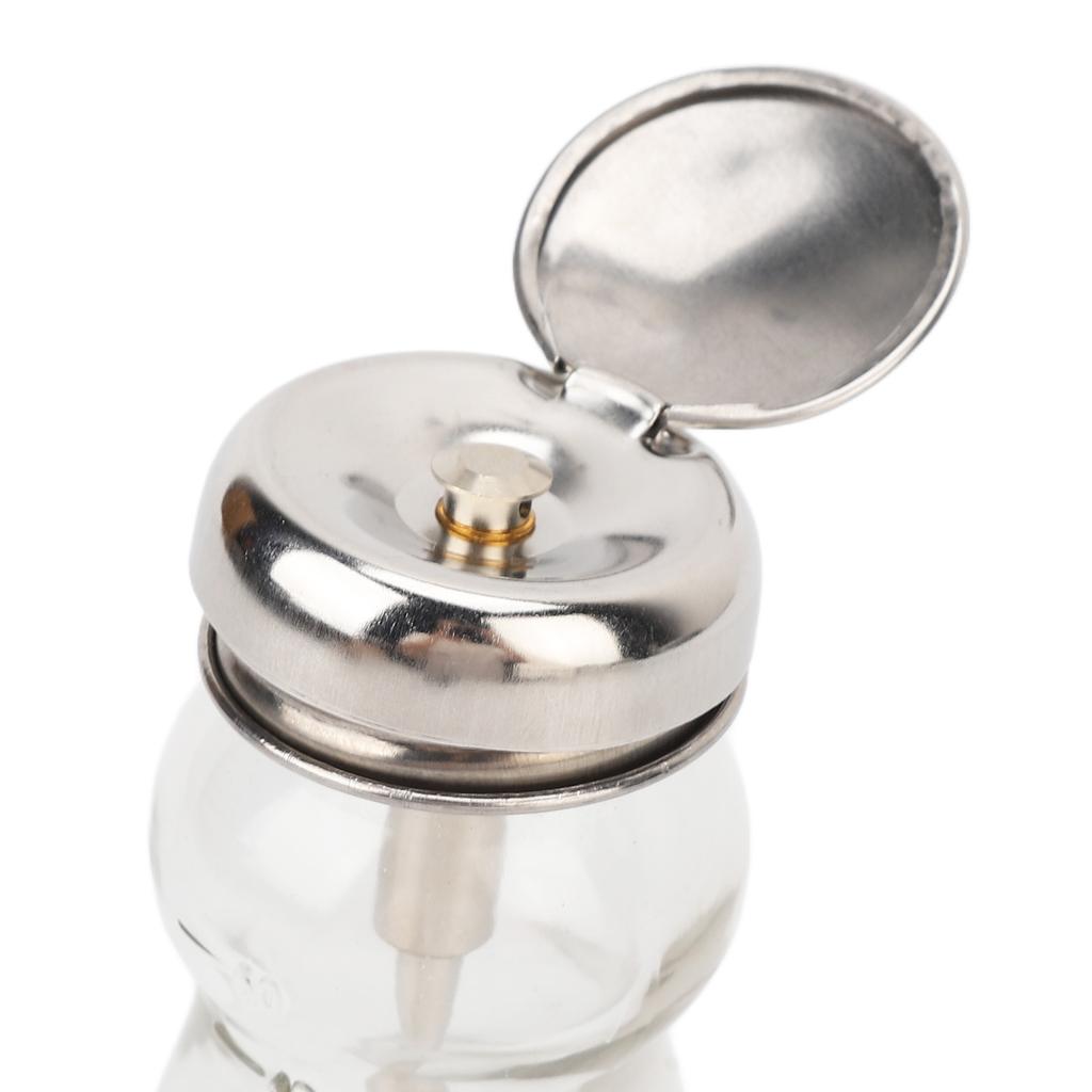 60ml Nail Polish Remover Pump Empty Dispenser Glass Bottle Copper Core Design Portable Makeup Remover Pump Dispensers