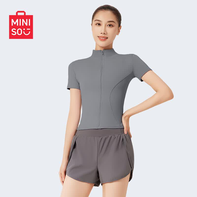 MINISO Women's Yoga & Fitness Short-Sleeve Jacket