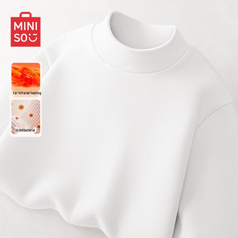 MINISO Men's Fleece Lined Turtleneck Thermal Undershirt